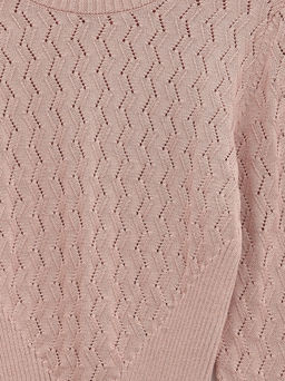 CONTE LDK 284 Джемпер с ажурным узором из пряжи с хлопком pink clay