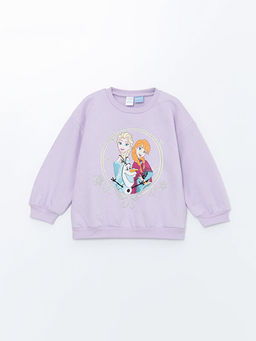Bisiklet Yaka Elsa Bask?l? K?z Bebek Sweatshirt 2li - Waikiki фото 2