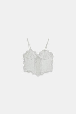 TOP CORSETERO COMBINADO ENCAJE / Lila - Zara фото 5