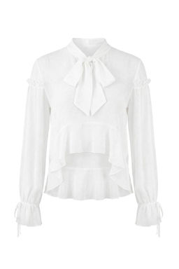 K?rm?z? Fular Yaka Onu K?sa Sifon Transparan Bluz TWOSS26BZ00212 - Trendyolmilla фото 11