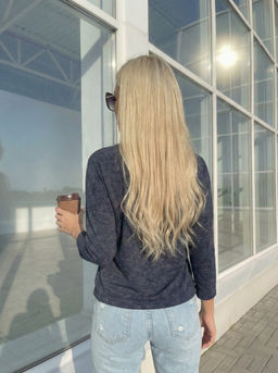 Джемпер женский Мегаполис 3/4 рукав синий