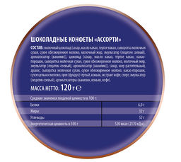 Конфеты ассорти 120г