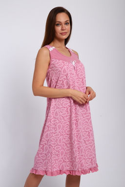 Ночная сорочка из кулирки Василиса лиловая огурцы - Амадэль фото 10