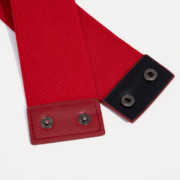 Ремень женский на кнопках, ширина 8 см, цвет красный - Simaland фото 3