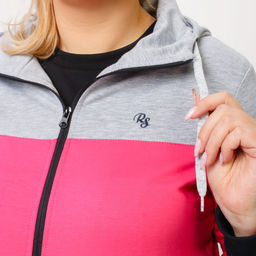 RODOS Спортивный костюм женский весна/лето М-236 Синий/Ментол/Светло-серый  фото 10