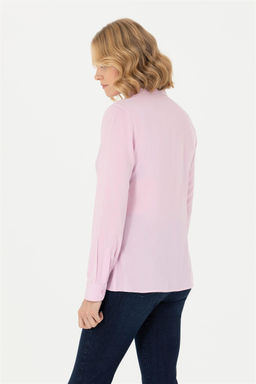 Женская сиреневая рубашка с длинным рукавом - U.s. polo assn фото 5