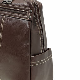 Рюкзак женский, кожа, MIRONPAN 81791 Коричневый  фото 2