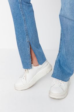 TRENDYOLMILLA Siyah Y?rtmacl? Yuksek Bel Flare Jeans TWOAW22JE0382  фото 10