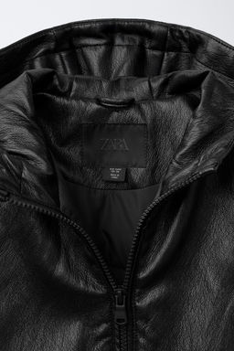 FAUX LEATHER PUFFER JACKET - Zara фото 7