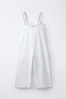 MONO LARGO BORDADO CUT OUT CON ALGOD?N Y LINO / Crudo / Negro - Zara фото 4