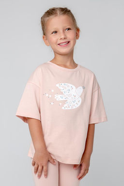 КР 301987/дымчатая роза фуфайка (футболка) для дев