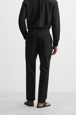 REGULAR FIT JOGGER WAIST TROUSERS - Zara фото 33