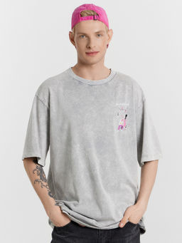 Футболка мужская серая с обработкой эйсид и принтом Моя волна - Mark formelle фото 5