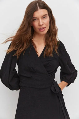 Платье на запах из жатого хлопка - TO BE ONE фото 2