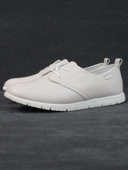 03-FDE16-1P BEIGE Полуботинки спортивные женские (натуральная кожа)