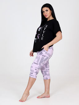 ДК-207 бриджи ДОМАШНИЙ КОСТЮМ (Сиреневая газета) - А-дина фото 4