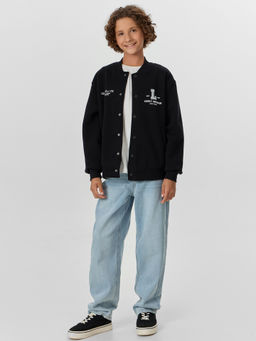 Бомбер для мальчиков черный с принтом legacy unbroken - Mark formelle фото 4