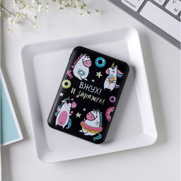 Набор наушники вакуумные и внешний аккумулятор 5000 mAh Единорог - Like me фото 4