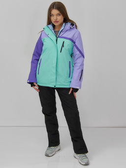 Горнолыжный костюм женский зимний бирюзового цвета 016Br - Chunmai фото 8