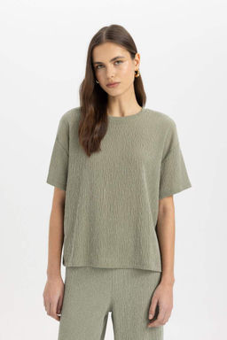 Футболка с короткими рукавами и круглым вырезом Relax Fit