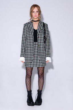 Юбка Pirs 4744 черно-зеленая клетка