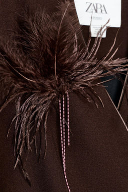 LIMITED EDITION DRAPED FEATHER SHIRT - Zara фото 7