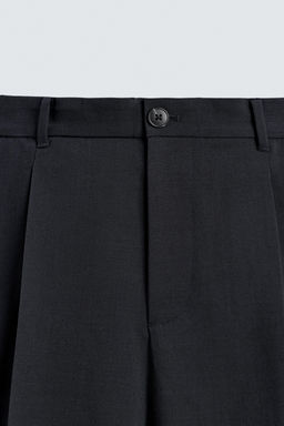 BERMUDA PLIEGUES TRAJE RELAXED FIT / Marino oscuro