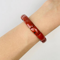 Браслет из кирпичной Яшмы 19 см