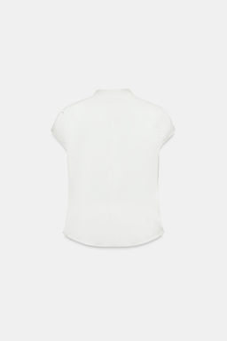 TOP SATINADO BOTONES LATERALES / Blanco roto - Zara фото 6