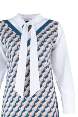 TRENDYOLMILLA Lacivert Mini Triko Gomlek Garni Detayl? Elbise TWOAW22SV0122  фото 16