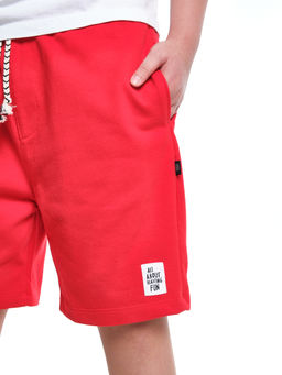 Шорты свободного кроя для мальчиков подростков 22-7639 красный - Mini maxi фото 7