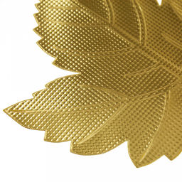 Салфетка декоративная Клен 38х38см рифленая, ПВХ, золото (Китай) - Домашняя мода фото 2
