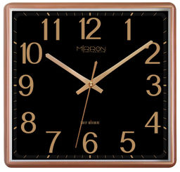 Настенные часы Mirron квадратные золотые P3273AZBL