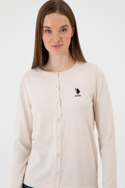 Kad_n Krem Basic Triko H_rka Sepette S_rpriz _ndirim - U.s. polo assn фото 2