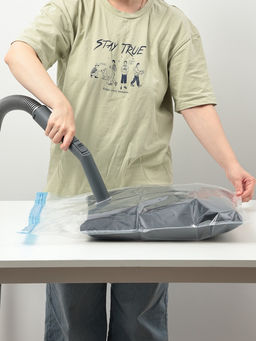 Вакуумный пакет для хранения вещей Доляна, 80×130 см, прозрачный