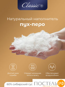 CLASSIC by T ПУШЭ Одеяло 175х200, 1пр. хлопок-тик/пух-перо  фото 4