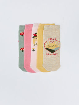 Desenli K?z Bebek Soket ?orap 5li