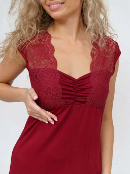 Ночная сорочка женская, цвет бордовый