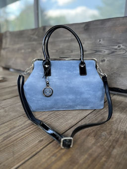 Женская сумка из эко кожи с ручками 0024 Голубой