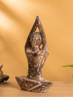 Набор сувенирный «Медитация», h=30 см, h=25 см, h=20 см, дерево, коричневый