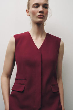 ZW COLLECTION WAISTCOAT WITH POCKETS - Zara фото 4