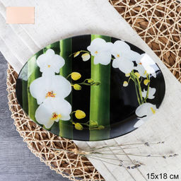 Блюдо овальное 25 см / S450110AW BB173 GREY /уп 6/48/ цветная коробка