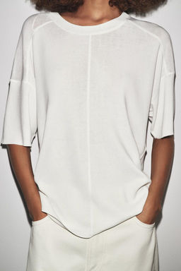 OVERSIZE PLAIN KNIT TOP - Zara фото 2