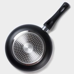 Сковорода Доляна Basic, d=24 см, пластиковая ручка, антипригарное покрытие, индукция, чёрная