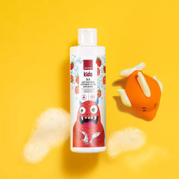 2 в 1 Детская пена для ванн и гель для душа с клубничным ароматом, 250 мл