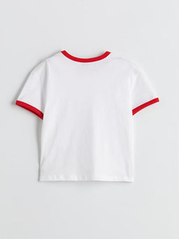 Bisiklet Yaka Yaz? Bask?l? Erkek ?ocuk Ti??rt