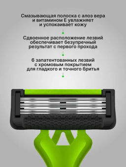 Zollider Force 6 Supreme станок бритвенный одноразовый 6 лезвий  фото 5