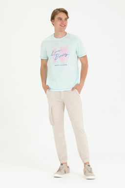 U. S. Polo Assn Мужская футболка водно-зеленого цвета - U.s. polo assn фото 4