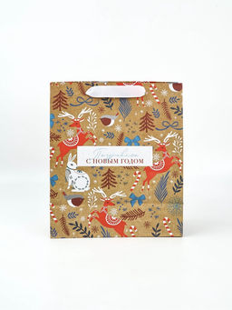Набор пакетов крафтовых «Новогоднее поздравление»