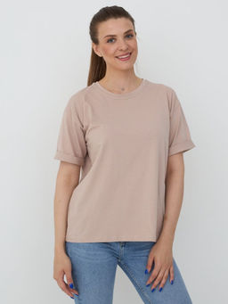 K10154 Футболка OVER SIZE БЕЖЕВЫЙ